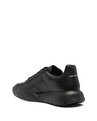 Baskets basses en cuir noires Alexander McQueen