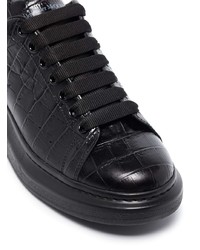 Baskets basses en cuir noires Alexander McQueen