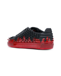 Baskets basses en cuir noires Philipp Plein