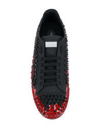 Baskets basses en cuir noires Philipp Plein