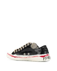 Baskets basses en cuir noires Marni