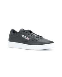 Baskets basses en cuir noires Reebok