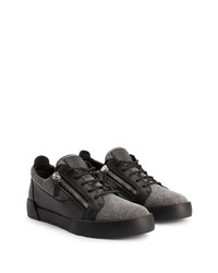 Baskets basses en cuir noires Giuseppe Zanotti