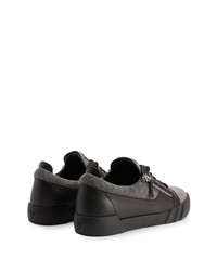 Baskets basses en cuir noires Giuseppe Zanotti