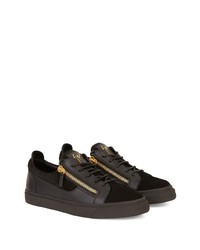 Baskets basses en cuir noires Giuseppe Zanotti