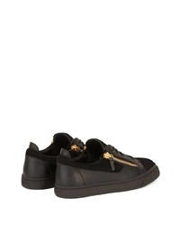 Baskets basses en cuir noires Giuseppe Zanotti