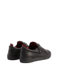 Baskets basses en cuir noires Giuseppe Zanotti