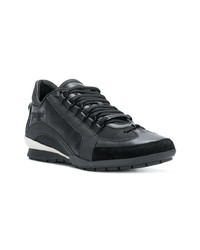 Baskets basses en cuir noires DSQUARED2