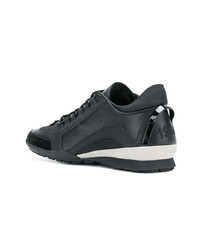 Baskets basses en cuir noires DSQUARED2