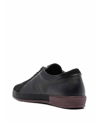 Baskets basses en cuir noires Corneliani