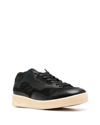 Baskets basses en cuir noires Jil Sander