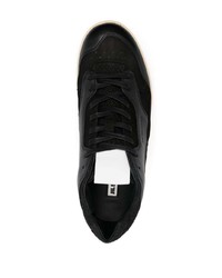 Baskets basses en cuir noires Jil Sander