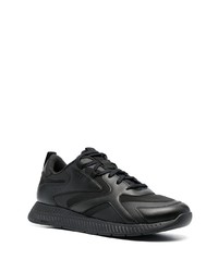 Baskets basses en cuir noires BOSS