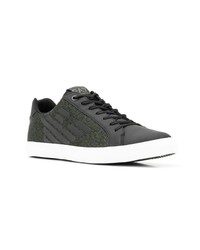 Baskets basses en cuir noires Ea7 Emporio Armani