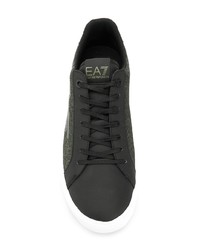 Baskets basses en cuir noires Ea7 Emporio Armani