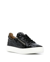 Baskets basses en cuir noires Giuseppe Zanotti