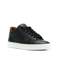 Baskets basses en cuir noires Black Dioniso