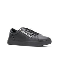 Baskets basses en cuir noires Versace Jeans