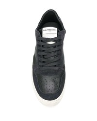 Baskets basses en cuir noires Philippe Model