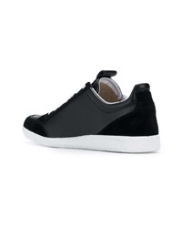 Baskets basses en cuir noires Emporio Armani