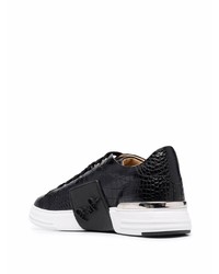 Baskets basses en cuir noires Philipp Plein