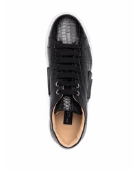 Baskets basses en cuir noires Philipp Plein