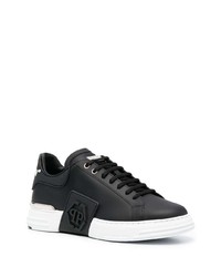 Baskets basses en cuir noires Philipp Plein