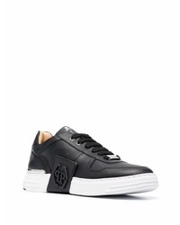 Baskets basses en cuir noires Philipp Plein