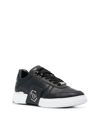 Baskets basses en cuir noires Philipp Plein