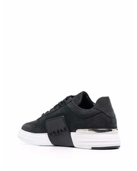 Baskets basses en cuir noires Philipp Plein