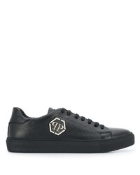 Baskets basses en cuir noires Philipp Plein