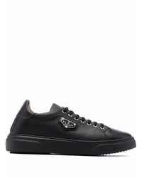 Baskets basses en cuir noires Philipp Plein