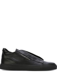 Baskets basses en cuir noires Philipp Plein