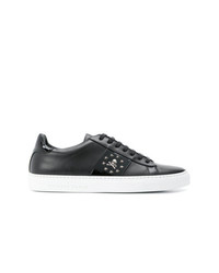 Baskets basses en cuir noires Philipp Plein