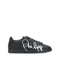 Baskets basses en cuir noires Philipp Plein