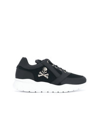 Baskets basses en cuir noires Philipp Plein