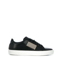 Baskets basses en cuir noires Philipp Plein