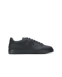 Baskets basses en cuir noires Philipp Plein