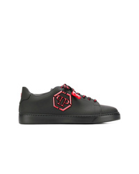 Baskets basses en cuir noires Philipp Plein