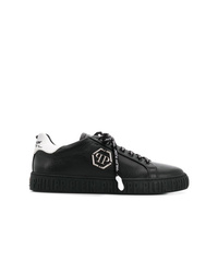 Baskets basses en cuir noires Philipp Plein