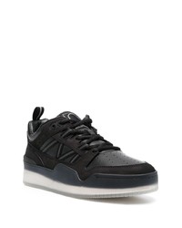 Baskets basses en cuir noires Moncler