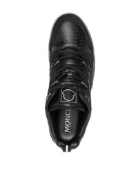 Baskets basses en cuir noires Moncler