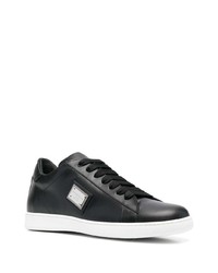 Baskets basses en cuir noires Philipp Plein