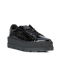 Baskets basses en cuir noires Fenty X Puma