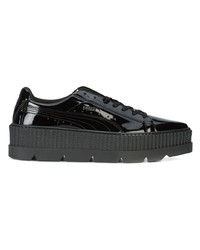 Baskets basses en cuir noires Fenty X Puma