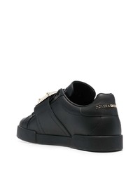 Baskets basses en cuir noires Dolce & Gabbana