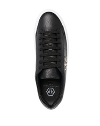 Baskets basses en cuir noires Philipp Plein