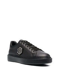 Baskets basses en cuir noires Philipp Plein