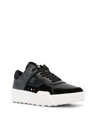 Baskets basses en cuir noires Moncler