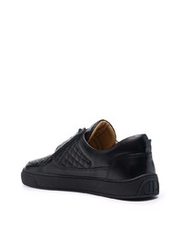 Baskets basses en cuir noires Leandro Lopes